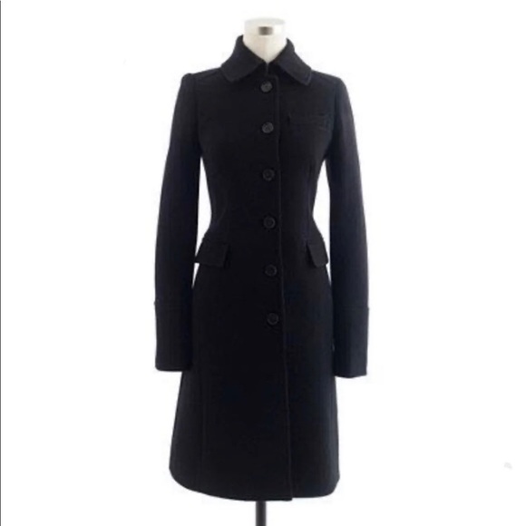 Jcrew Double Cloth Metro Lady Coat - Black - Picture 1 of 4